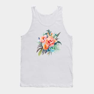 Pink watercolor roses Tank Top